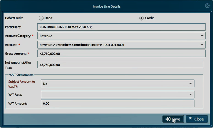 Add Credit Line