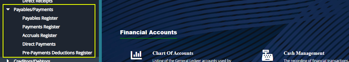 Payables/Payments
