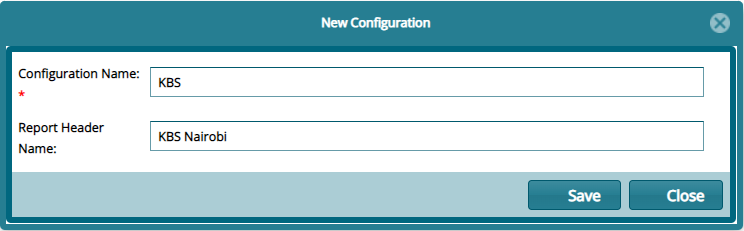 New Report configurations image