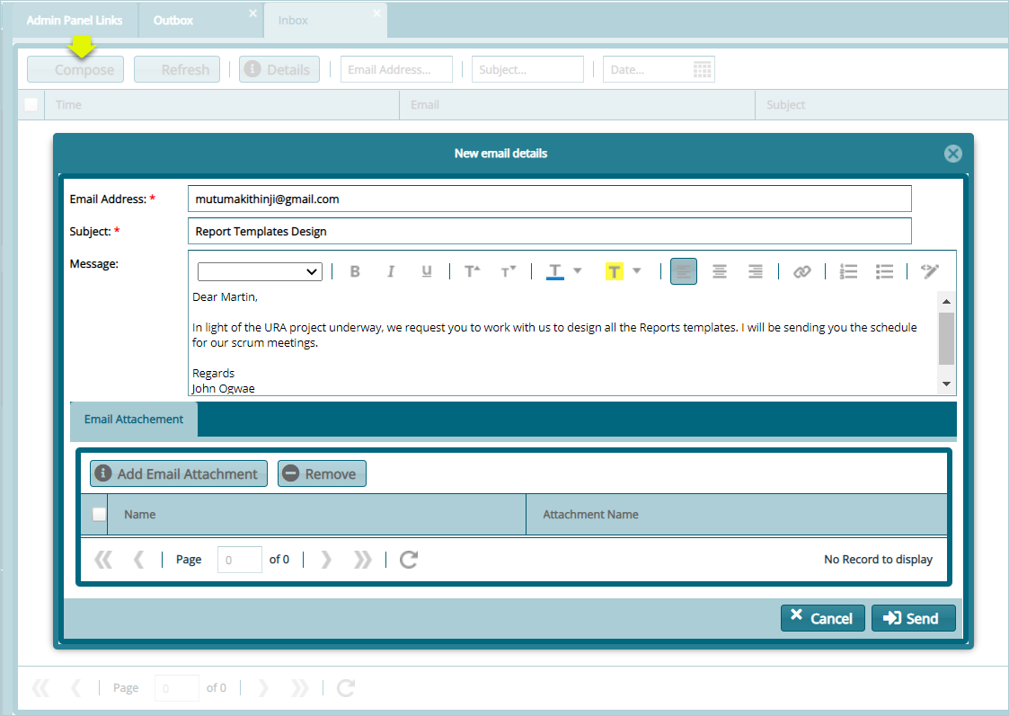 compose email
