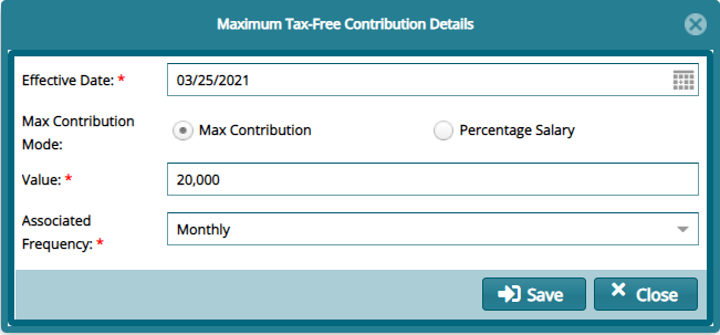 New Max reg configurations