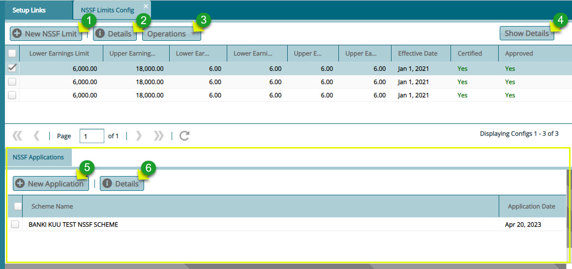NSSF limits configs