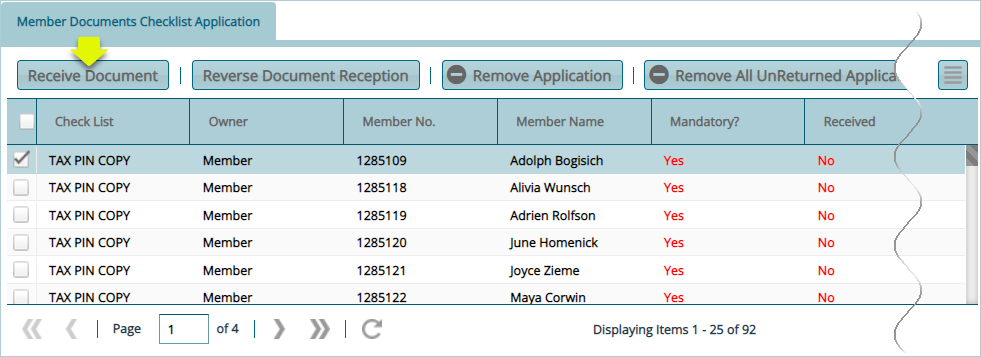 Receive Document