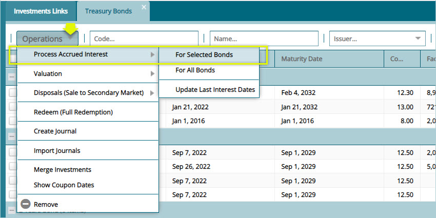 Processing Accrued Interest