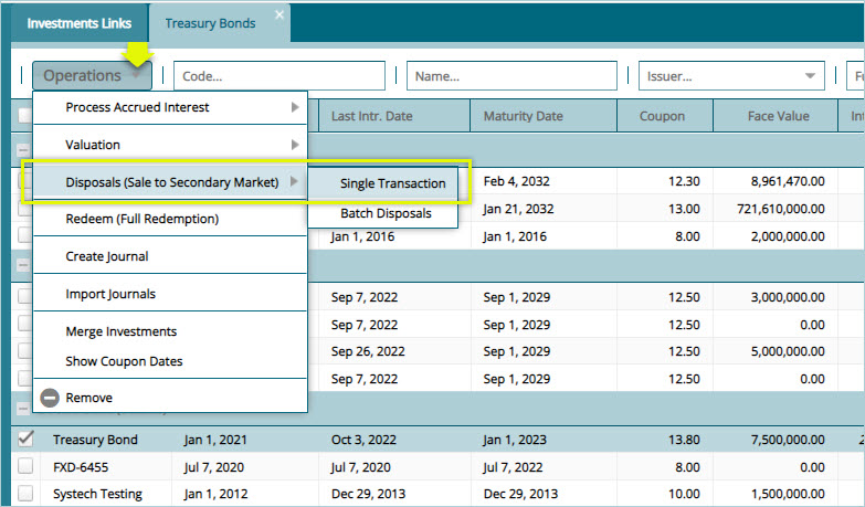 Sale to Secondary Market