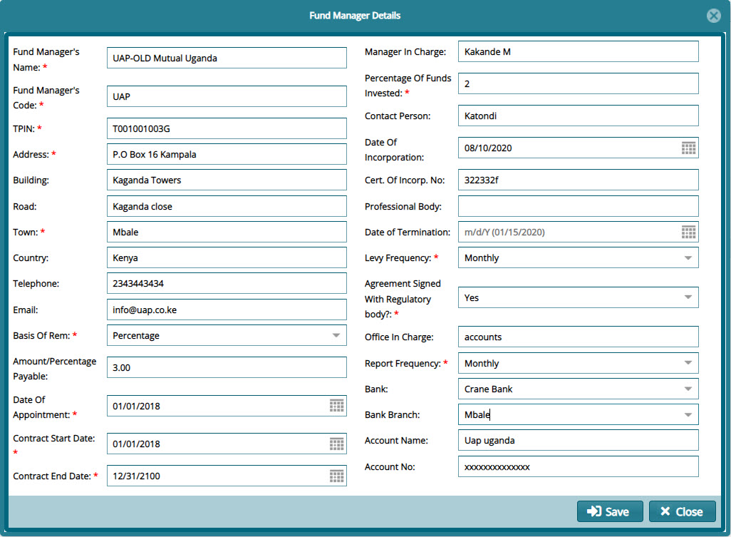 creating new Fund Managers