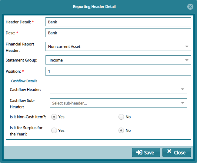 New Financial Reporting Levels