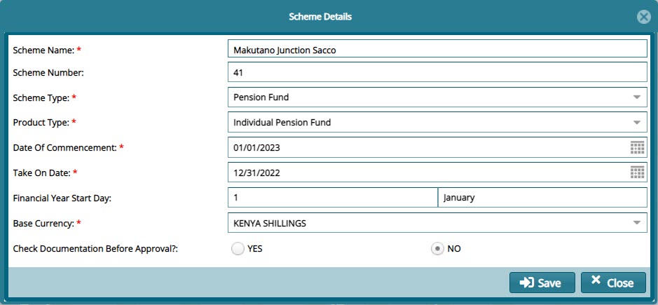 new scheme dialog box