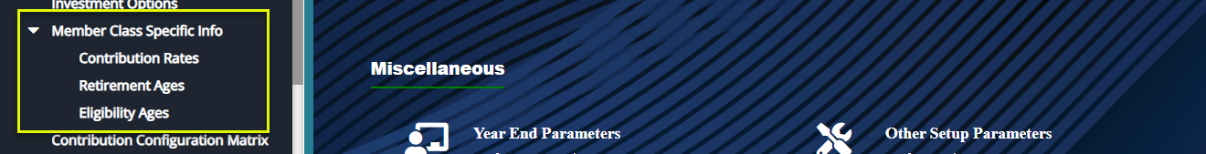 Member Class Specific Info