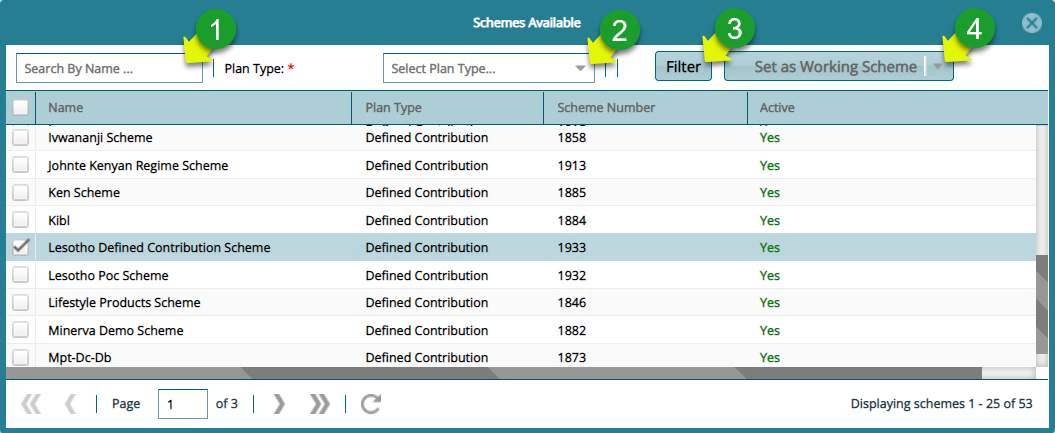 available schemes