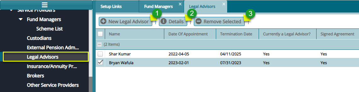 legal advisors